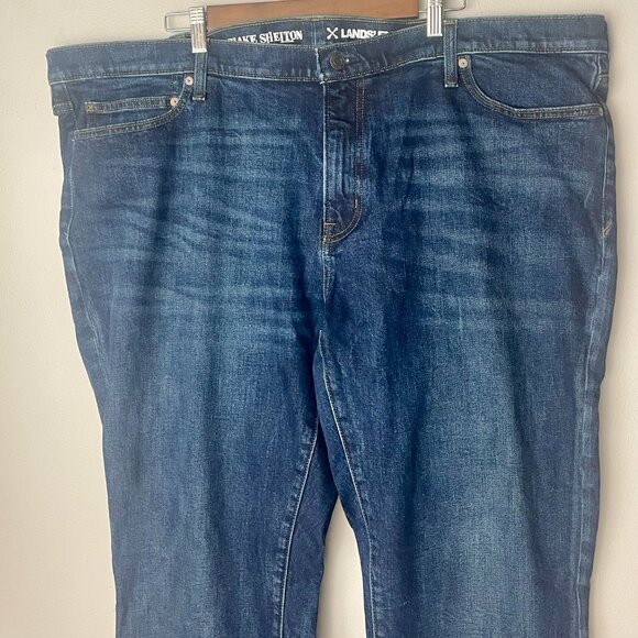 Lands End Jeans Mens 50T Blue Dark Wash Relaxed Fit Denim Blake Shelton - Picture 15 of 15